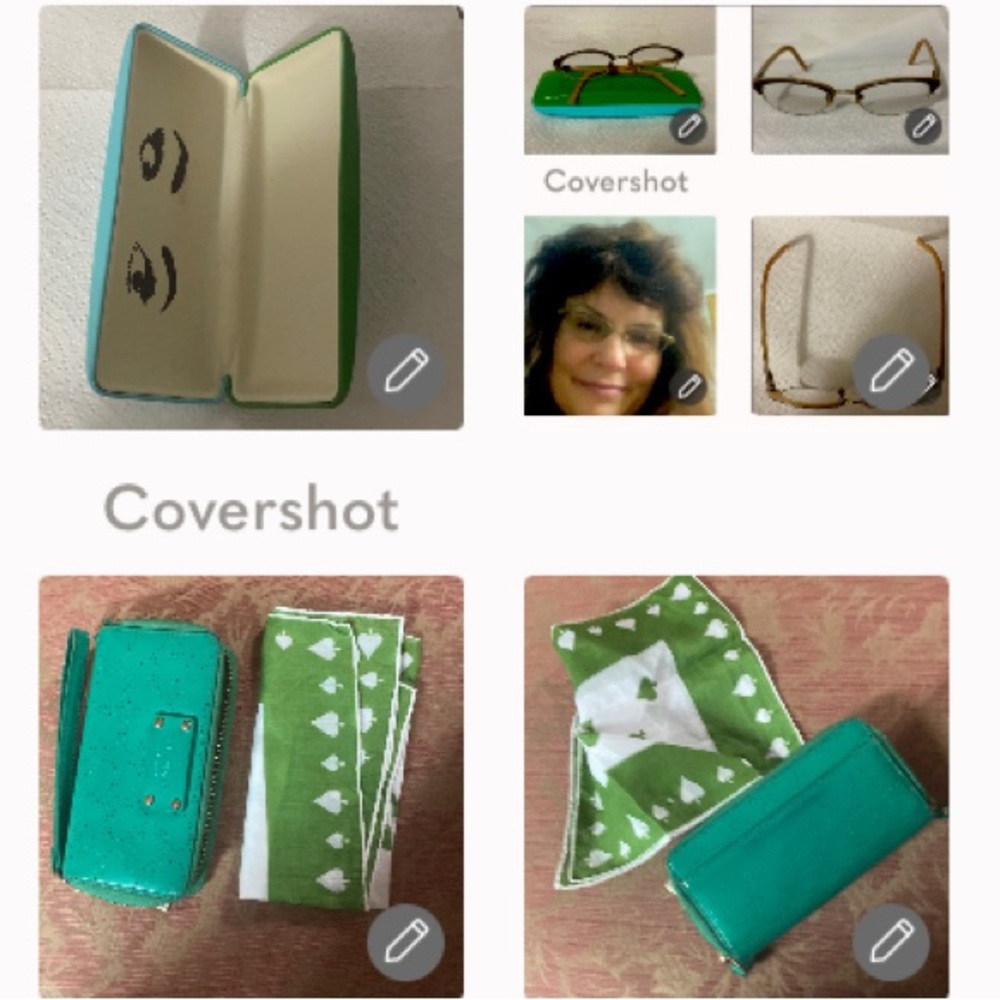 KS 👓+case♠️ w bonus Wristlet+handkerchief💚